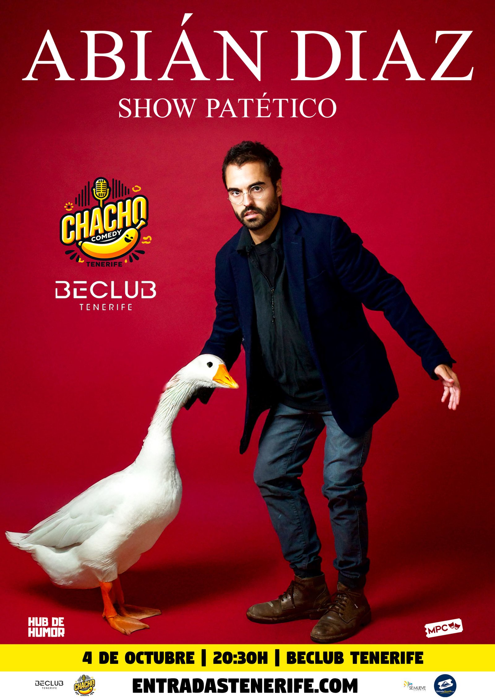 Cartel de Abián Díaz en Chacho Comedy -  Gran Inauguración